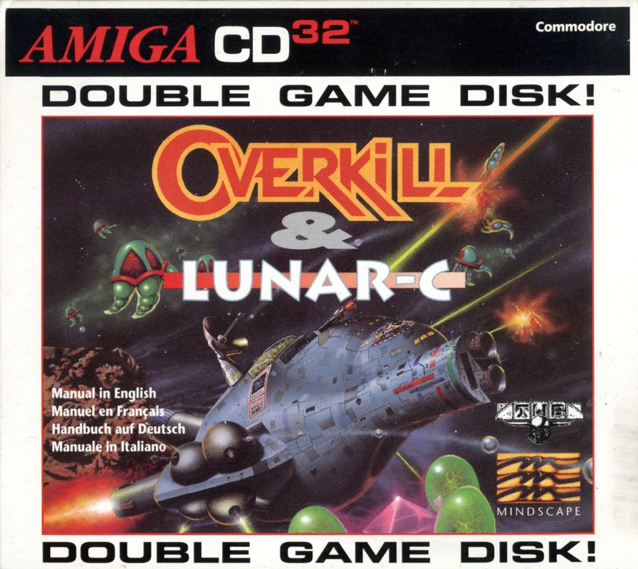 Overkill & Lunar C box art for Amiga CD32